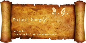 Meisel Gergő névjegykártya