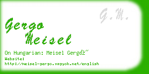 gergo meisel business card